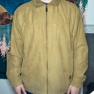 Weather Proof Suede Brown Jacket Size Large Water Proof